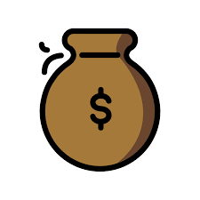 Also, there may be additional banknotes or coins around it for even more obvious meaning. Money Bag