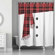snowman scarf and buttons shower