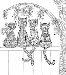 Cats On A Fence Coloring Page In 2020 Mandala Coloring Pages Shopkins Colouring Pages Mandala Coloring