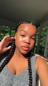 2 Feed In Braids Braided Hairstyles Feed In Braid Natural Hair Styles