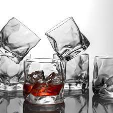 Glass Whisky Tumbler Wave 6 Pcs Skull