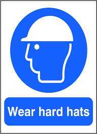 Wear Hard Hats Sign Beaverswood Identification Solutions Hardhat Bluecollar Constru Health And Safety Poster Workplace Safety Slogans Health And Safety