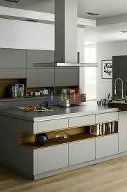Simplicity, crisp and fresh, note high ceiling. 41 Modern Grey Kitchen Ideas Grey Kitchen Kitchen Design Modern Kitchen