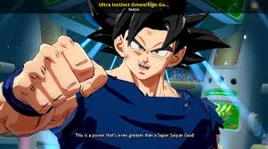 As you may know ultra instinct omen (身勝手の極意兆 migatte no gokui chō, lit. Ultra Instinct Omen Sign Goku Ripped Gi Dragon Ball Fighterz Mods