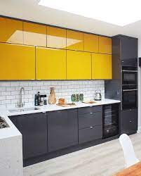 If you want gray cabinets like these on a budget, paint your existing cabinetry. 26 Bold Black And Yellow Kitchen Designs Digsdigs