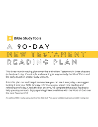 A 90 Day New Testament Reading Plan Printable Download Free