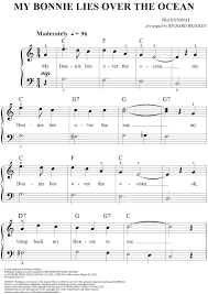 My Bonnie Lies Over The Ocean Sheet Music Digital Sheet Music Piano Sheet Music