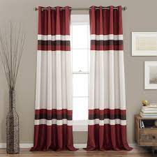 Reedsville Room Darkening Window Panel Red Curtains Living Room Striped Room Curtains