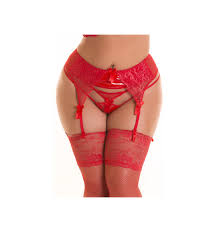 Porte Jarretelles Rouge Sensuel Femme Ronde Axami 8722