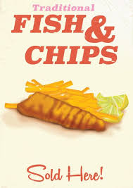 Traditional Fish And Chips Vintage Poster Art Print By Nick S Emporium Society6 Traditional Fish And Chips Fish And Chips Vintage Poster Art