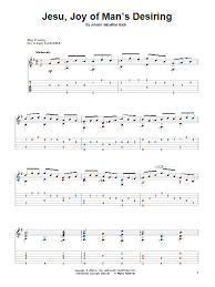Jesu Joy Of Man S Desiring Sheet Music Johann Sebastian Bach Solo Guitar