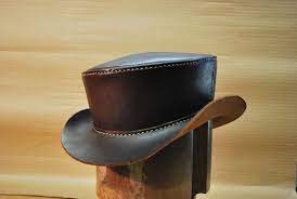 Coachman 39 S Short Leather Top Hat Leather Top Hat Leather Hats Mens Leather Hats