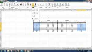 sieve analysis graph on excel