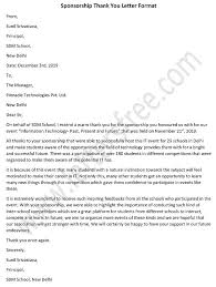 The donor's name should be listed in your award notification. Sponsorship Thank You Letter Sample Fundraiser Donation Letter