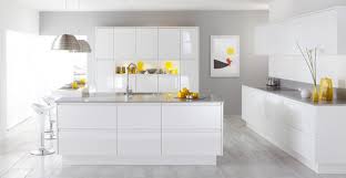 Oftentimes, glossy surfaced cabinets are acrylic. 37 Bright White Kitchens To Emulate Your Own After White Modern Kitchen Contemporary Kitchen Design White Gloss Kitchen
