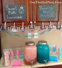 Our Thrifted Nest Revealing Baby Mayer Baby Gender Reveal Party Gender Reveal Party Food Reveal Parties