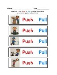 You push the pedal, this makes the gear rotate, which sets the drive chain in motion. Push And Pull Worksheets Teachers Pay Teachers