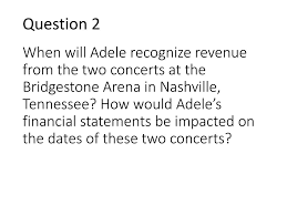 How Are Adeles Financial Statements Impacted When Tickets