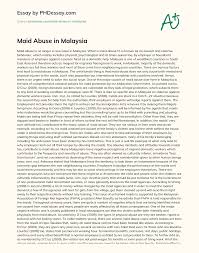 Listing of company info in malaysia. Maid Abuse In Malaysia Phdessay Com