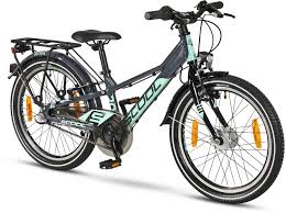 Scool Trox Alloy Evo 7 24 Zoll Kinderfahrrad Anthrazit Turkis 2020 Fahrrader Und Zubehor Online Kaufen Intersport Klopping