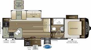 This 42.5 foot behemoth of a 5th wheel has everything from 3 tv's to 3 queen size beds, 1 sofa bench which converts into a queen size bed, a central vacuum system, washer/dryer hook ups, auxiliary gas tank with pump right outside the toy hauler to get fuel to your big boy toys which you can store in the 14 foot garage! The Ins And Outs Of Every 2020 Keystone Cougar Fifth Wheel Camping World