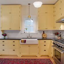 Bright yellow kitchens with painted kitchen cabinets. Yellow Kitchen Cabinets Houzz