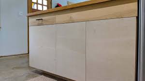 Add doors, drawers, shelves to cabinets. Easy Plywood Cabinet Doors Building Small Ep 5 Youtube