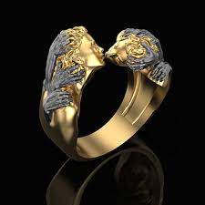 Romeo and juliet golden wedding rings isolated on grey background. Ring Of Romeo And Juliet 3d Print Model Cgtrader