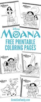 Print princess moana disney coloring pages preschool 2017 18. Free Printables Disney Moana Coloring Pages Comic Con Family