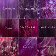 If you choose the darker shade of the purple, it is usually easy as you can just apply the dye directly without lightening your natural hair color. My Shades Of Violet Hair Color Purple Tones Lavander Eggplant Magenta Wild Sofisty Hairstyle Violet Hair Colors Hair Color Plum Hair Color Purple