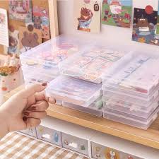 Abs large desktop plastic enclosures and project boxes. Buy Online Minkys 2pcs Lot Transparent Desktop Organizer Pencil Box Plastic Desk Storage Box Classification Box School Office Stationery Alitools