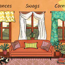 Avoid using a traverse curtain rod for your swag. Differences Between Valances Swags And Cornices