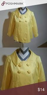 Bright Yellow Blazer Make A Statement With This Yellow Blazer Dry Clean Only Dress Barn Jackets Coats Blaze Yellow Blazer Clothes Design Dress Barn Dresses