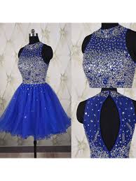 Beaded Sequins Short Royal Blue Prom Evening Homecoming Cocktail Dresses 99602118 Royal Blue Dresses Prom Dresses Blue Beaded Prom Dress