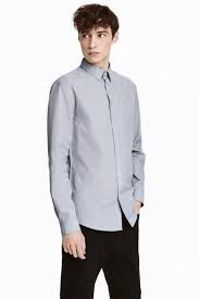 Easy Iron Shirt Slim Fit Dark Gray Men H M Us Mens Shirt Dress Shirts Mens Shirts
