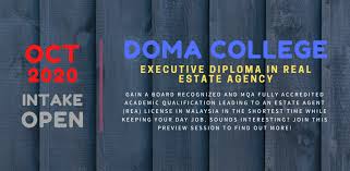 How to become a real estate agent in malaysia. Doma College Executive Diploma In Real Estate Agency Course Preview Peatix