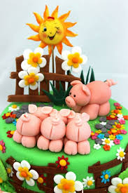 Pin Von Norma Di Sabatino Auf Three Little Pigs The Bad Wolf Kinder Torten Fondant Tiere Tortendeko