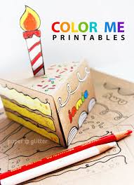 Diy Birthday Party In A Box Birthday Paper Cake Favor Baking Party Box Printables Coloring Etsy Paper Crafts Diy Birthday Gifts Crafts