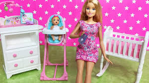 yepyeni barbie bebek bakma oyuncak seti bebek bakma oyunu evciliktv youtube