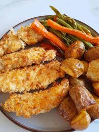 So this recipe uses the same crispy coating as my air fryer pork chops and my keto chicken nuggets. Air Fryer Breaded Chicken Easy Oil Free Fried Chicken Hint Of Healthy