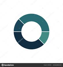 Blue Green Circle Chart Infographic Template With 4 Options