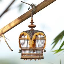 Wood Bird Cage Bamboo Small Vintage 7 X14 Bird Cage Decor Bird Cage Antique Bird Cages