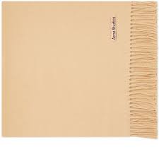 This scarf is available in color options of a pink and grey combination. Acne Studios Canada New Scarf Camel Brown End