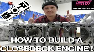 I like open deck as well. How To Build A Closed Deck Engine L Subi Performance Youtube