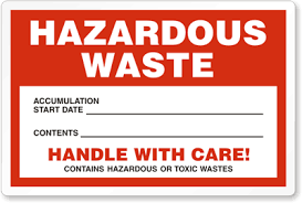 Only fill your container half full of needles and sharps. Hazardous Waste Handle With Care Label Sku Lb H516