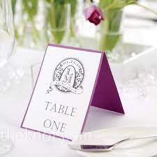 Lovely Monogrammed Table Tent Purple Table Wedding Website Free Vintage Table Numbers