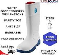 THERMAL SAFETY WELLINGTON,LIGHTWEIGHT,WARM,PU,WHITE,WELLIE,BOOT,STEEL TOE  CAP | eBay