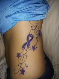 It is just the thing for ladies who want a minimalistic tattoo. 30 Unique Purple Ribbon Tattoos