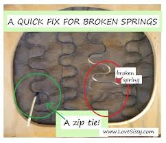 30 Second Fix For A Broken Spring Upholstery Diy Couch Repair Upholstery Repair
