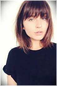 Haircuts For Round Face 2019 Photos And Ideas Shoulder Length Hair With Bangs Hairstyles With Bangs Short Hair With Bangs